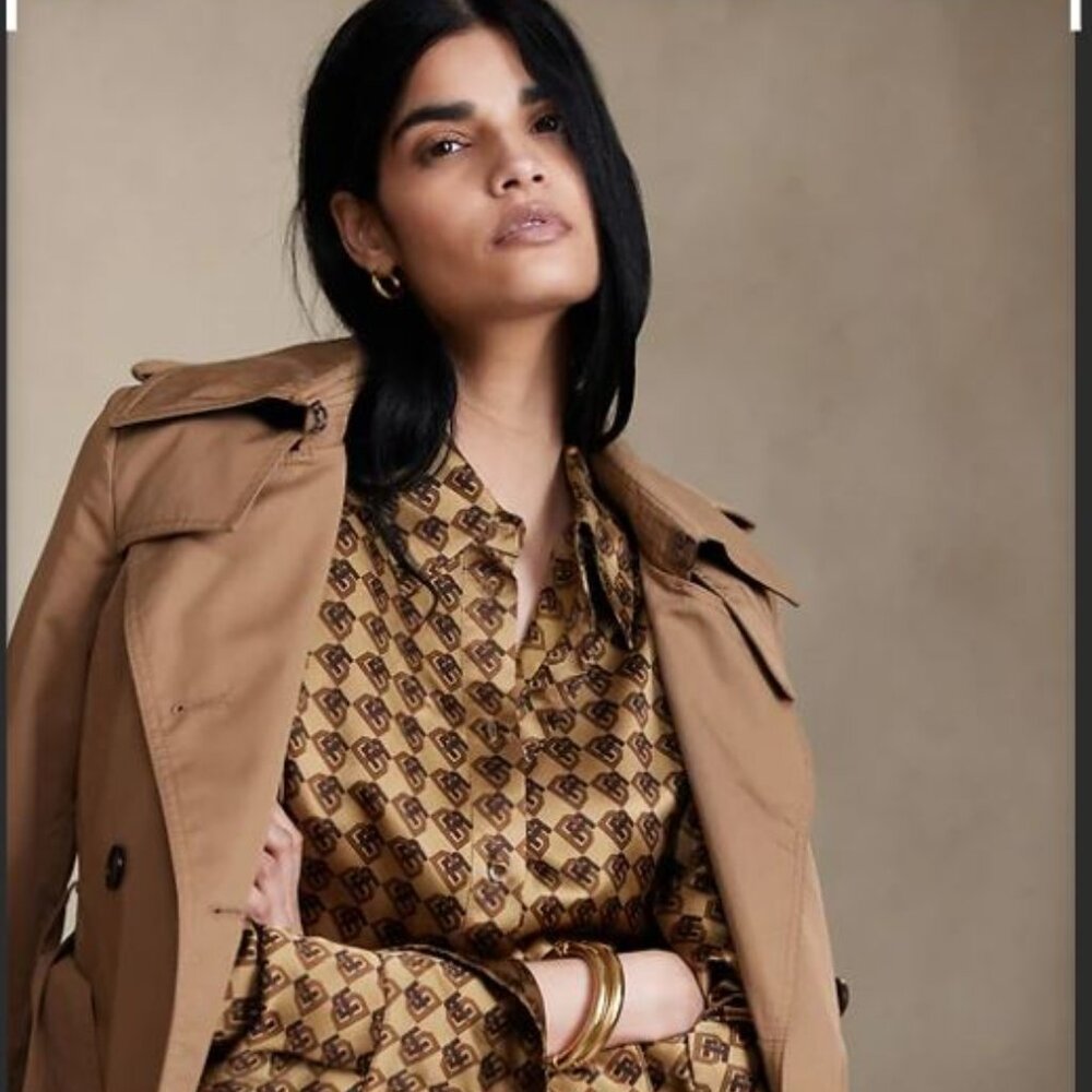 NWT Banana Republic Enchant Silk Shirt! Sz L ! $170